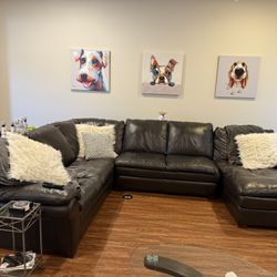 Leather Sectional Sofa 
