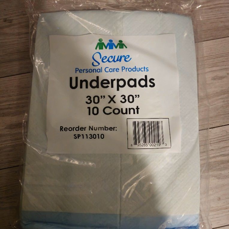 Personal Care Underpads 30" X 30" 100 Count BOX