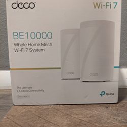 TP-Link Deco BE63 BE10000 Tri-Band WiFi 7 Mesh System with 2.5Gbps Ports MU-MIMO VPN (2 Pack)