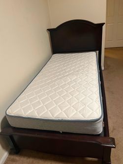 Twin Bed frame with Mattress- Excellent condition ($150)