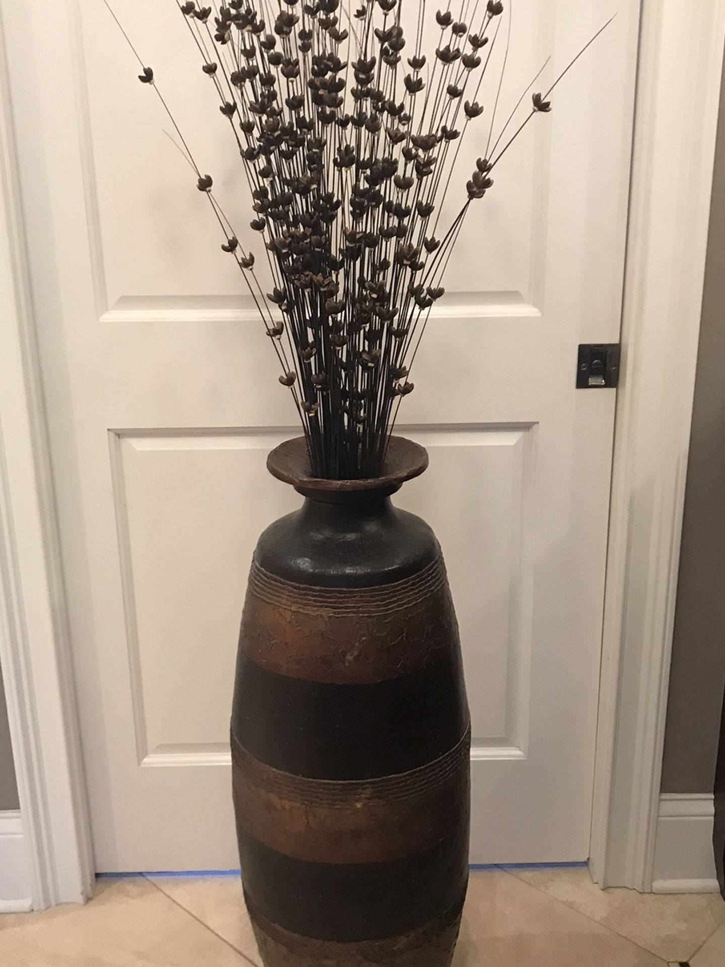 3 Ft. Tall Vase With Flower Sticks