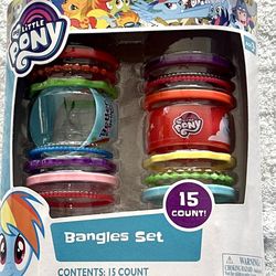 My Little Pony - 15 Count! Girls Bangle Bracelets Set Different Styles & Colors (Ages 3+) New