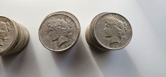 Roll Of 20 Peace Silver Dollars Circulated