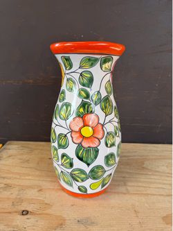 Mexican Talavera Flower 🌹 Vase, Planters, Pottery, Clay Pots.