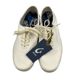 New Olukai Tradewind Sneakers Men’s 10.5 Ivory LaceUp Convertible Heel NWT