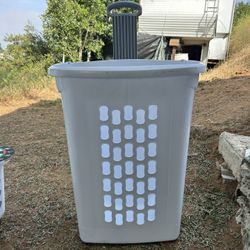 Tall Sterilite Laundry Baskets With Wheels And Extendable Handle.