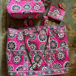 Vera Bradley Pink Cupcake Trio set