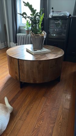 Coffee table Brazilian wood and steel