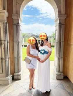 Ever-Pretty White Maternity Dress– Size M