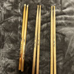 3 Pairs Used Drum Sticks $10