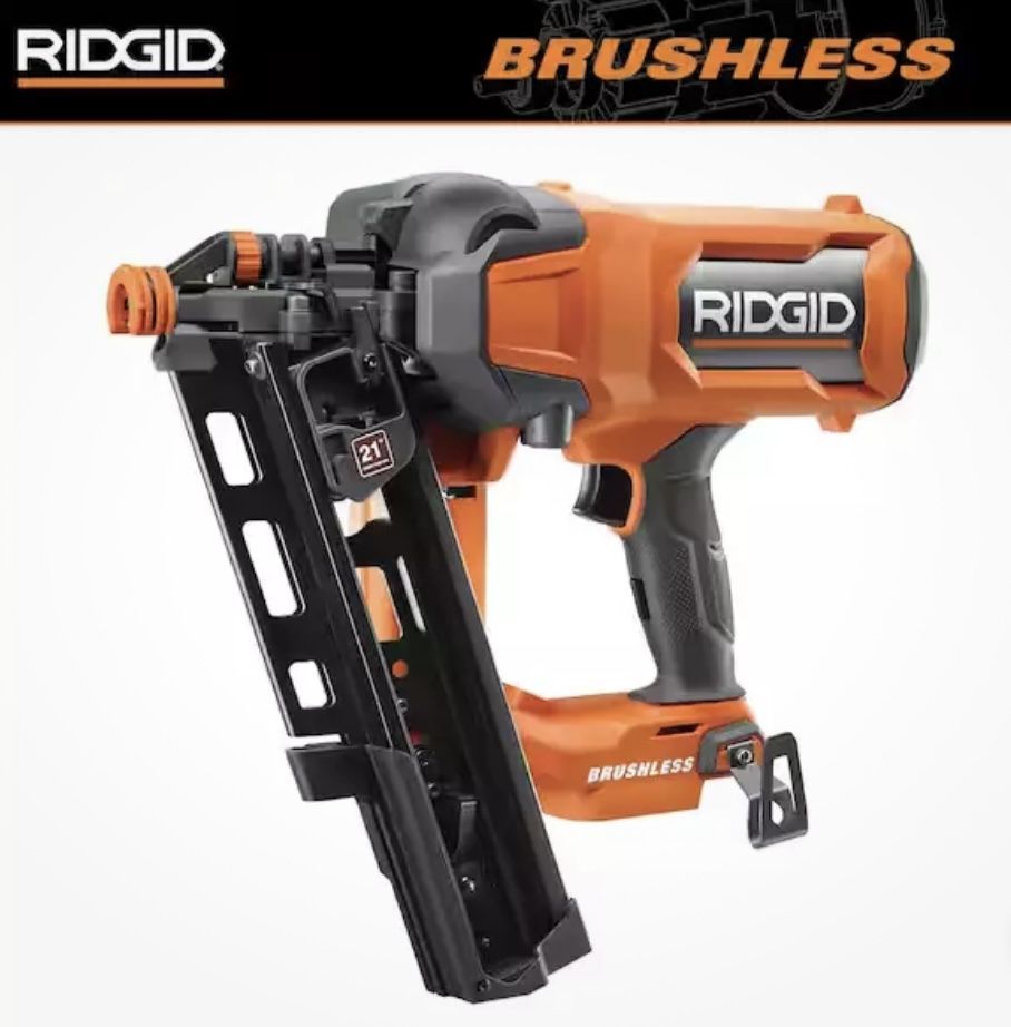RIDGID R09895KN 18V Brushless Cordless 30-Degree Framing Nailer Kit with 4.0 Ah Battery and Charger