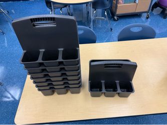 Teacher Supply Caddies – Set of 8 Classroom Organizers
