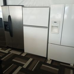 White Top And Bottom Refrigerator Fridge