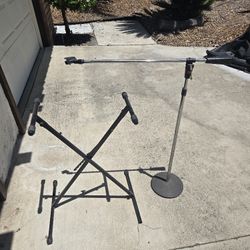 Folding Keyboard Stand & Boom Mic Stand