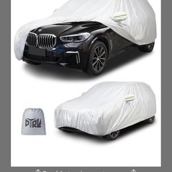 DTRK 6-Layer 2025 Upgraded Waterproof SUV Car Cover - Outdoor Full Cover Rain Sun UV Protection With Zipper Cotton,Custom Fit All Weather Protection F