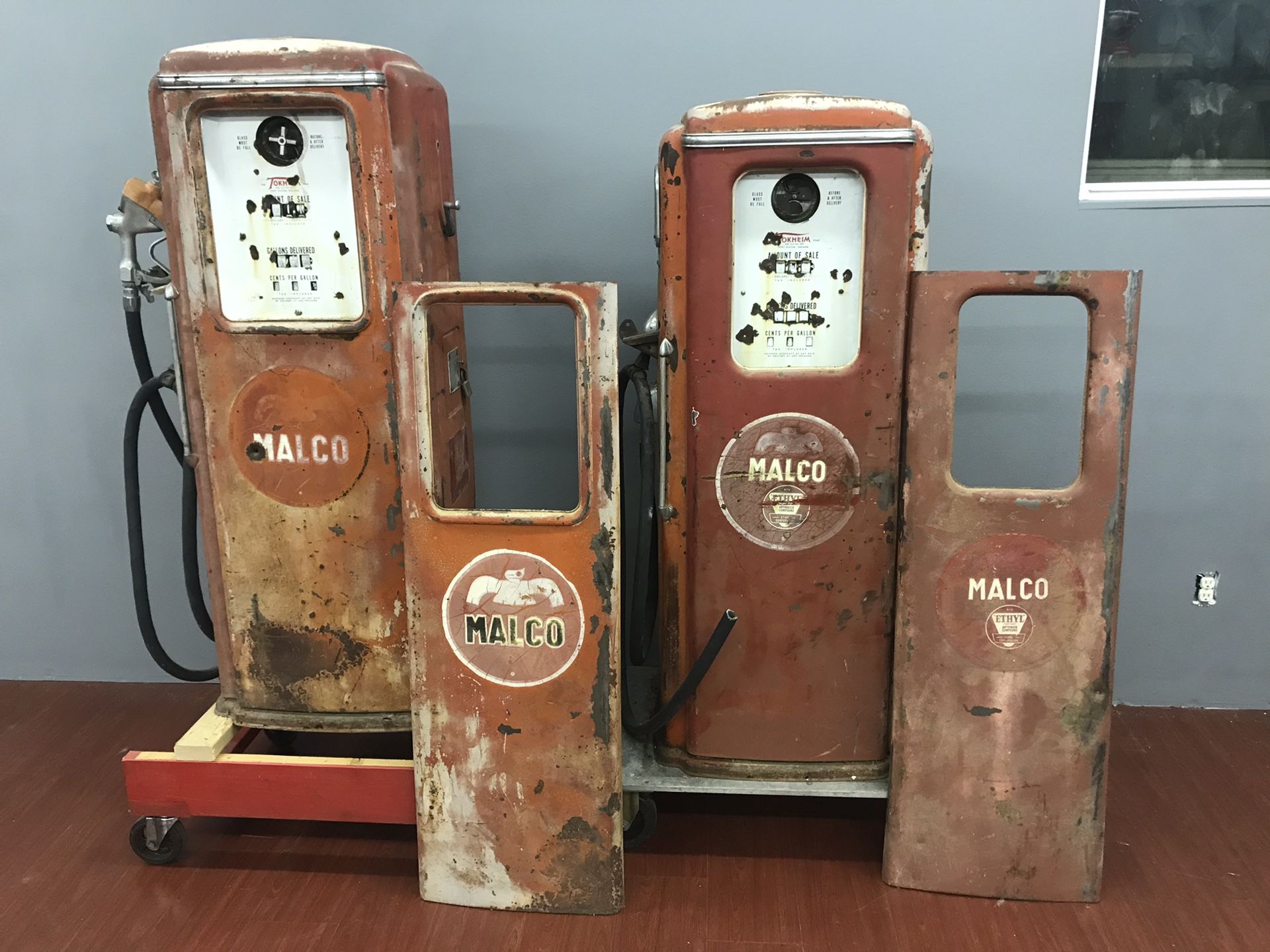 Gas pumps - all original.