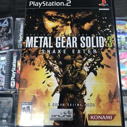 Metal Gear Solid 3 Snake Eater Ps2 $40 Gamehogs 11am-7pm