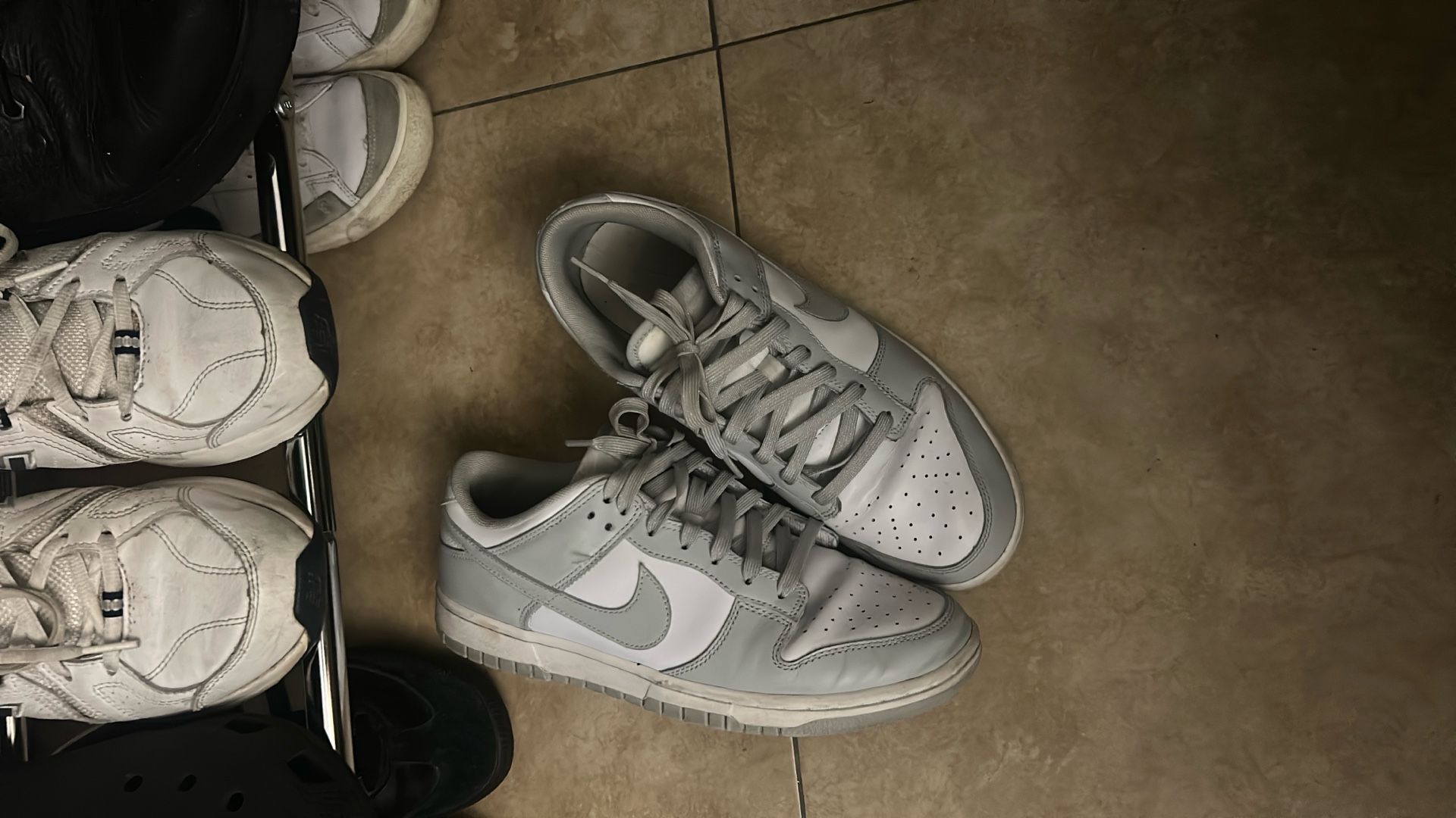 GREY NIKE LOW DUNKS