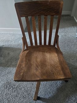 Wood desk chair