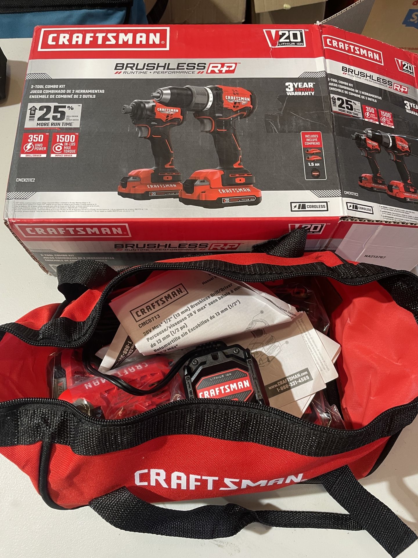 Craftmans 20V Impact Driver Drill Set