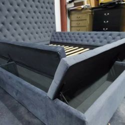 New Queen Grey Bliss storage bed