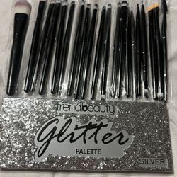 Glitter Eyeshadow Palette With Brush Set