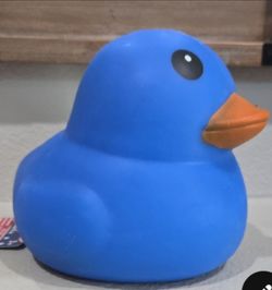 Sunny days squeezy blue duck fidget toy.