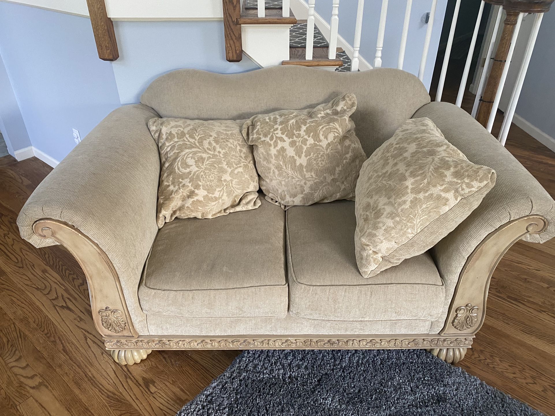 Couch sofa off white with pillows