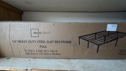 STEEL SLAT BEDFRAME HEAVY DUTY 75 in X 54 in  X 14 in