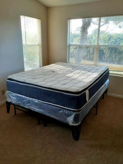 NEW QUEEN PILLOW-TOP MATTRESS AND BOX SPRING - 2PC