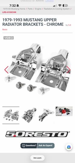 mustang radiator bracket