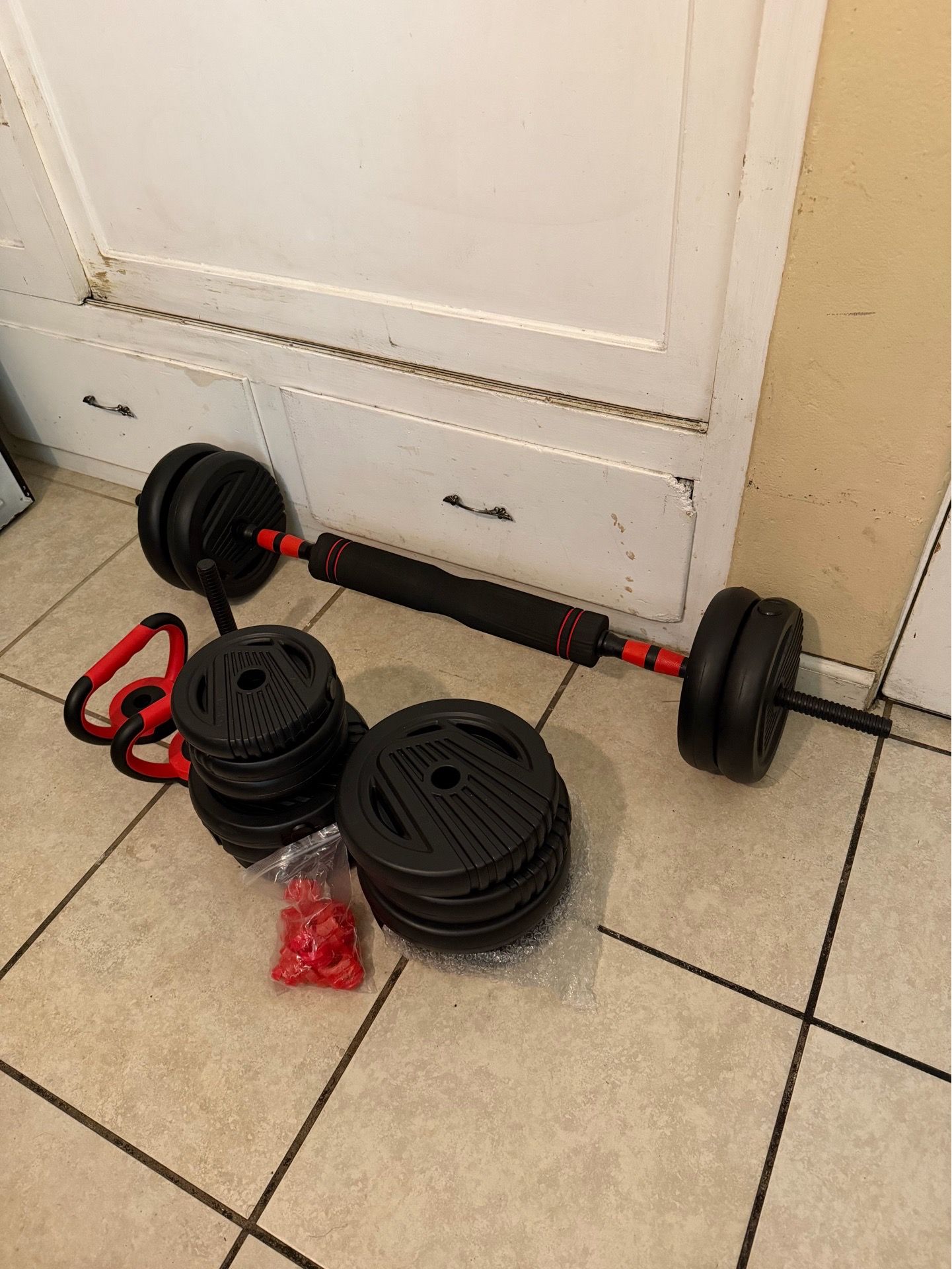 Multi-Function Dumbbell Barbell Kettlebell Set – Adjustable Weights