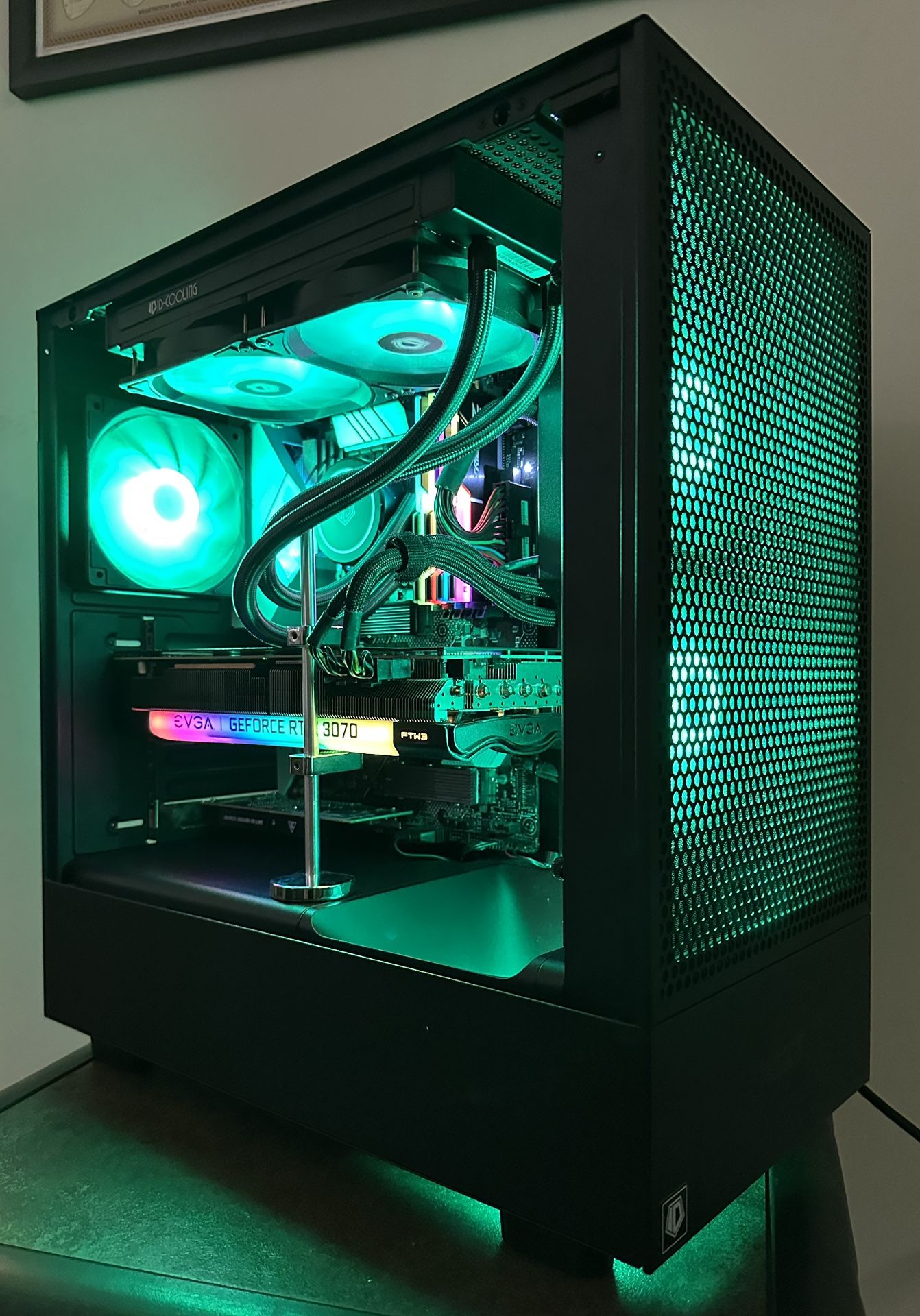 OBO Gaming PC Desktop Intel i7 @3.0GHz RTX NZXT NVMe 1TB + 2TB SSD Win11 ASUS GeForce 32GB RAM +Extras