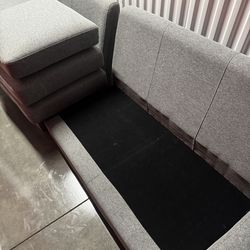 Gray Sectional Corner Couch  – Like New
