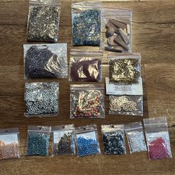 Mixed Bead and Jewelry Supply Lot - Multi Color