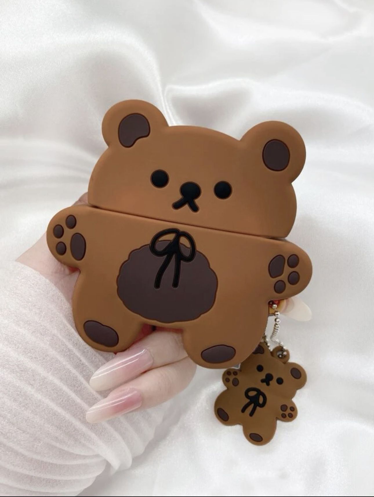 3D Cartoon Bear Design Case Compatible With AirPods