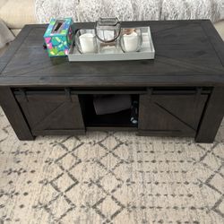 Barn Door Style Coffee Table
