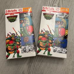 Boys Teenage Mutant Ninja Turtles 5 Pack Character Underwear, Briefs Size 6