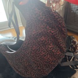 Frye leopard print leather bag