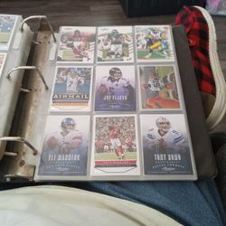 36 Pages Of Old Football Cards Pages Front And Back Cards Some Local Pickup Only 