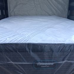Brand New Queen Size Pillowtop Beautyrest Mattress And Box Spring Free Delivery 