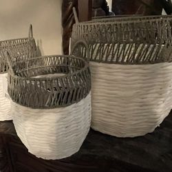 3 Baskets Small Medium & Large 