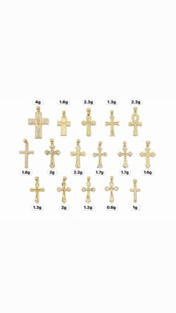 ✨ 10K GOLD CROSS PENDANT COLLECTION ✨