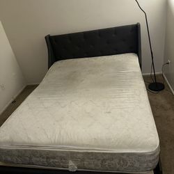 Queen Size Bed With Queen Size Bed Frame And Head Broad