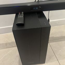Samsung Sound Bar With Subwoofer And Remote 
