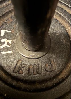 (2) Microphone Stands Both Cast Iron Extends over 5-ft