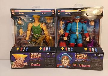 2024 Jada Street Fighter Guile & M. Bison Exclusive Lot of 2 IN-HAND NEW 
