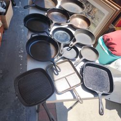 Skillets     7" 5 Each 9" 8 Each ,10"  10  Each  12" 15 Each