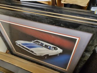 Ford mustang picture in frame