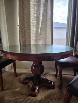 Wooden dining table